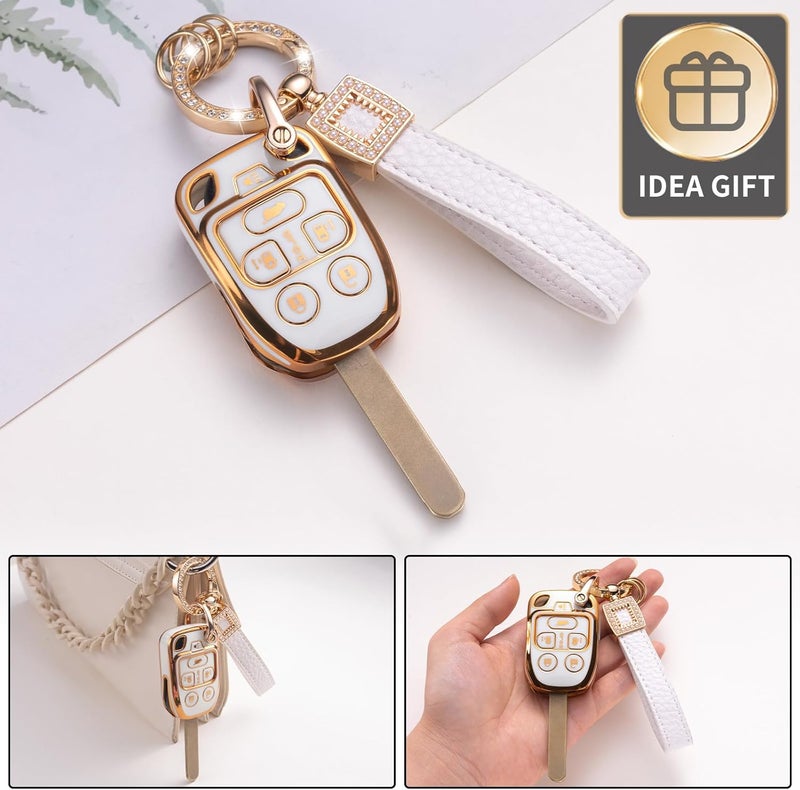 CACARLIKE for Honda Key Fob Cover with Keychain, Car Key Fob Case Compatible with Odyssey 2011 2012 2013(N5F-A04TAA) Smart Protector - Image 4